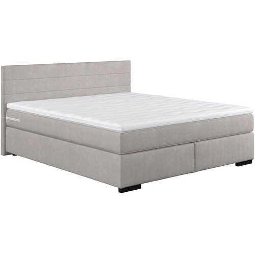 CARRYHOME POSTELJA BOXSPRING x , les, umetna masa, tekstil siva Cene