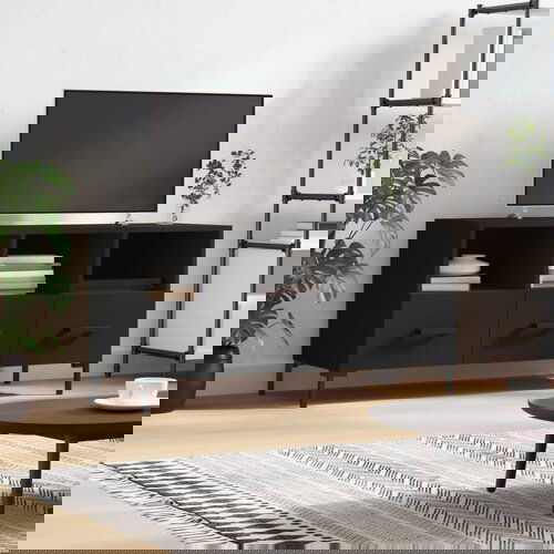 The Living Store TV omarica črna 102x36x50 cm inženirski les - TV Omarica, (21434560) Cene