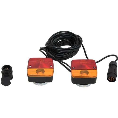 VidaXL Zadnje luči 2 kosa rdeče 10,5x7,5x10 cm 12V klasična žarnica Slike