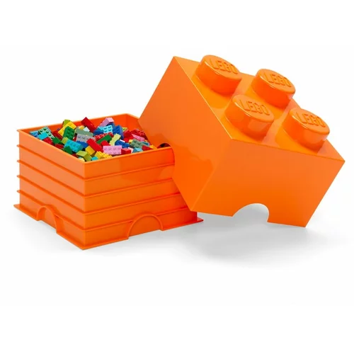Lego Oranžna kvadratna škatla za shranjevanje LEGO®