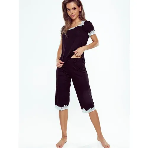 Eldar Pyjamas First Lady Aster kr/r S-XL black-ecru 001