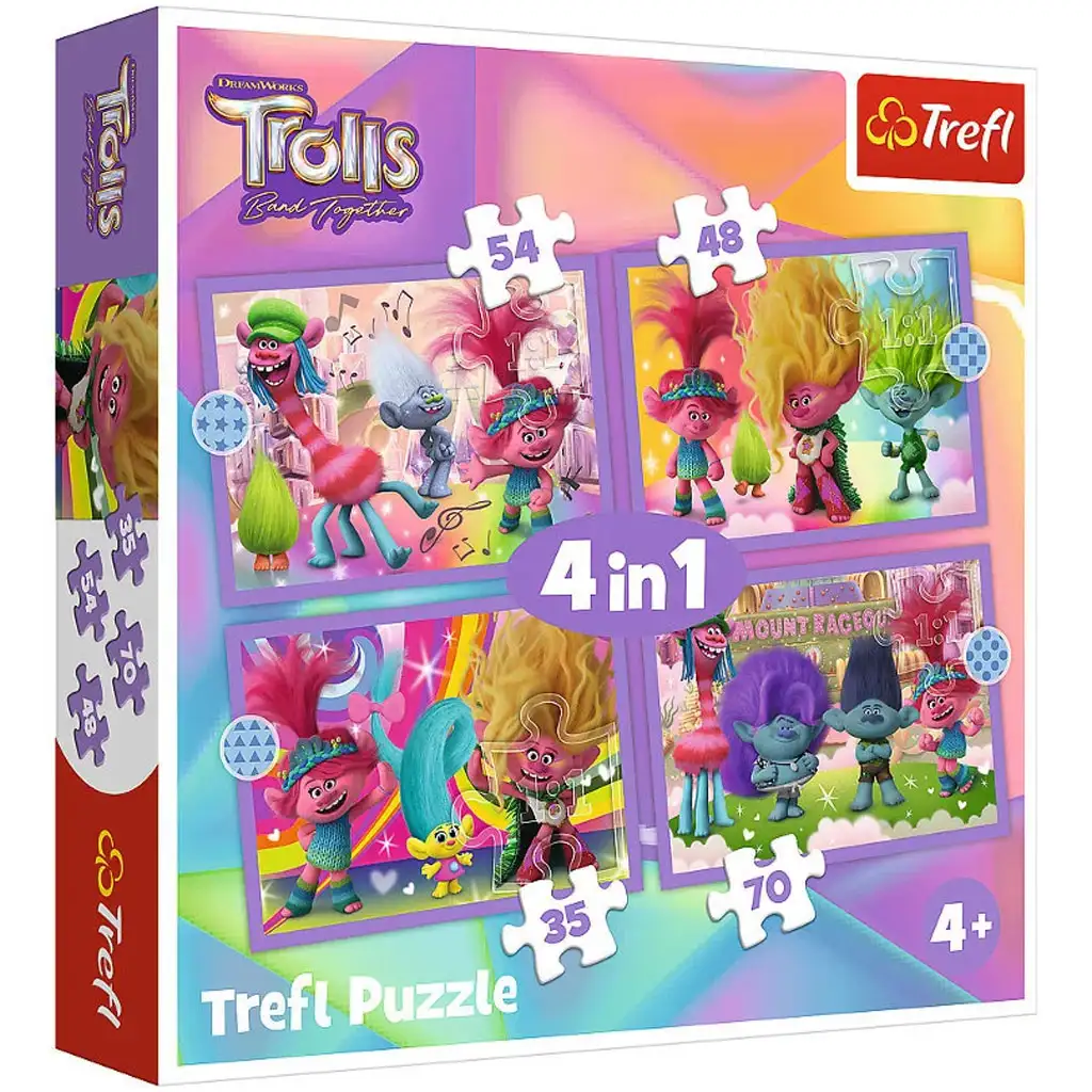 Trefl Trollovi 3: 4 u 1 puzzle set - Cijene