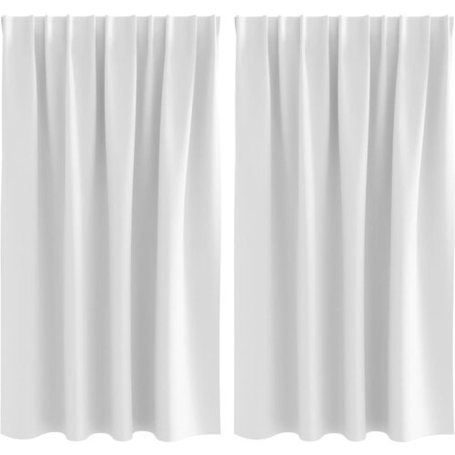  Zavjese za blackout s prstenovima 2 pcs Bjela svijetla Slike