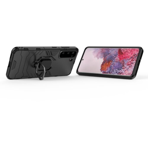 Ring Armour Case Kickstand robusten ovitek za Samsung Galaxy S21 5G črn Slike