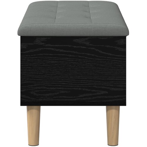  Klupa za odlaganje s jastučićem Crni hrast 82 x 42 x 46 cm Slike