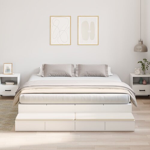 vidaXL krevet Bijeli Konstruirano drvo 180 x 200 x 31.5 cm Cene