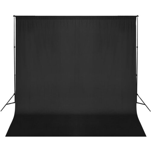 vidaXL Podporni sistem za ozadje 600 x 300 cm črne barve Cene