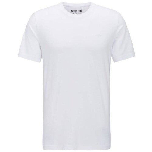 Mustang Majice s kratkimi rokavi 10061692045 Bela Cene