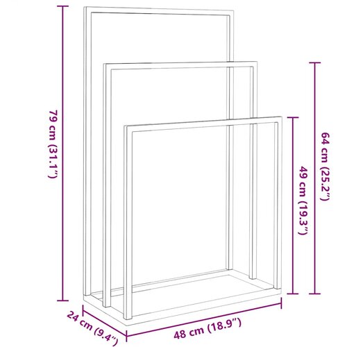  Samostojeći stalak za ručnike bijeli 48 x 24 x 79 cm željezni Slike