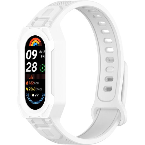 INF Univerzalni silikonski pašček za Xiaomi Mi Band 9, 8, 7, 6, 5 White, (22068575) Cene