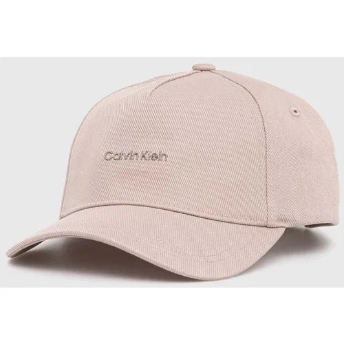 Calvin Klein Bombažna bejzbolska kapa roza barva, K60K612764