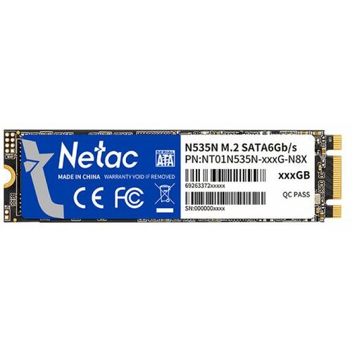 Netac SSD M.2 256GB N535N 2280 SATAIII NT01N535N-256G-N8X Slike
