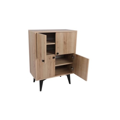 Hanah home Senegal OakBlack Multi Purpose Cabinet Slike
