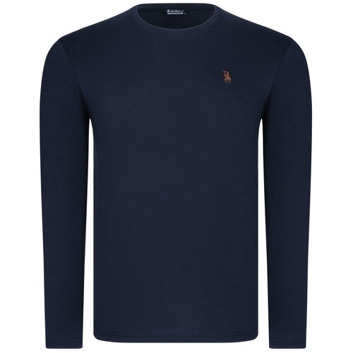 Dewberry TRIPLE SET T8588 ROUND COLLAR MEN'S SWEATSHIRT-LACİVERT-LACİVERT-LACİVERT Cene
