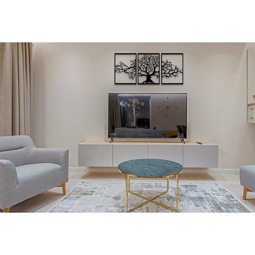 Atelier Del Sofa set zidnih dekoracija Agac 3 Parcali, 35x50 cm 2 mm, 3 komada, Crna Slike