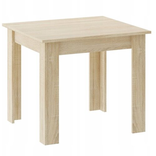  Garnitura kvadratnog stola 80x80 sonoma hrast + 4 MARK bijele stolice Slike