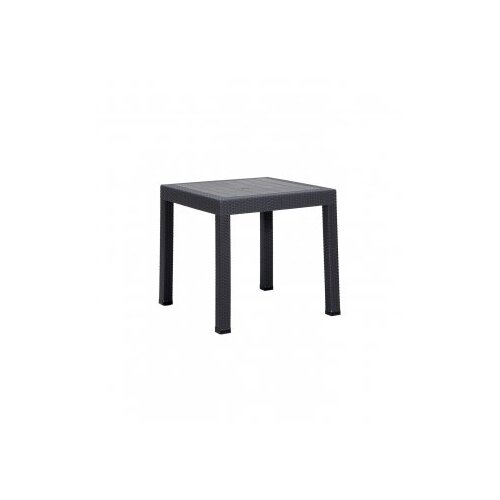 Hanah home baštenski sto rattan 80 x 80 camsiz masa anthracite Cene