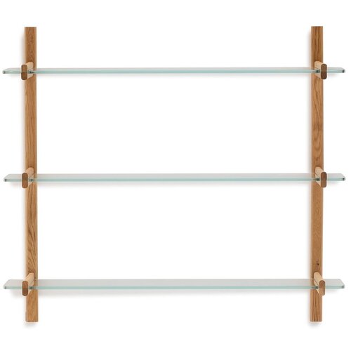 Kave Home Stakleni modularni sustav polica u prirodnoj boji 110x98x30,5 cm Sitra – Cijene