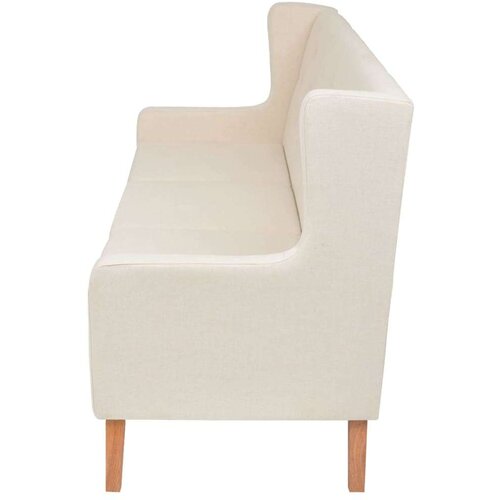  2-dijelni set sofa od tkanine krem bijeli Slike