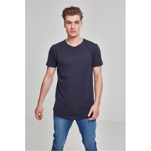 Urban Classics Shaped long T-shirt in a navy design Slike