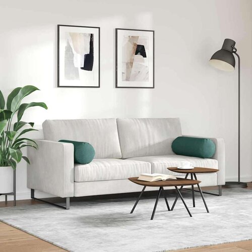 VidaXL valjkasti jastučići 2 pcs tamnozelena &amp;Oslash; 25 x 70 cm tkanina Slike