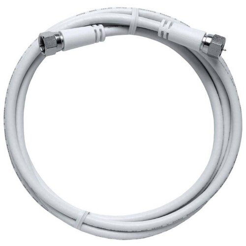 AXING SAT priključni kabel Axing\, [1x F-vtikač - 1x F-vtikač]\, 5 m\, 85 dB\, bela, (20432130) Cene