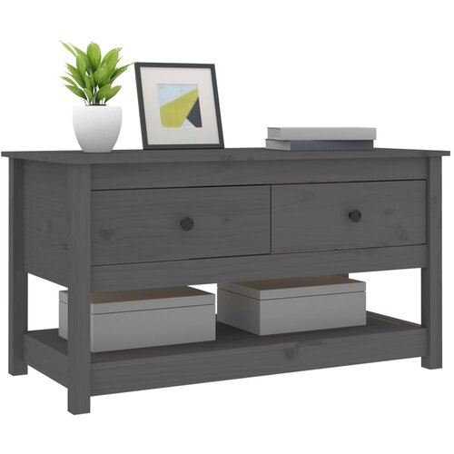  Stolić za kavu sivi 102x49x55 cm od masivne borovine Slike