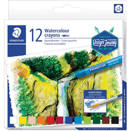  Boje voštane akvarel 12boja design journey staedtler 223 c12 blister Cene