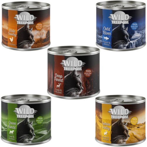 Wild Freedom Ekonomično pakiranje: Adult 12 x 200 g - Mije&amp;scaron;ano pakiranje Slike