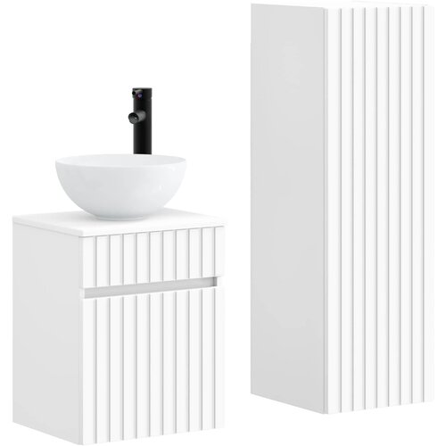  Set namje&amp;scaron;taja za kupaonicu 2 kom. Bijela 33 x 34,5 x 100 cm Slike