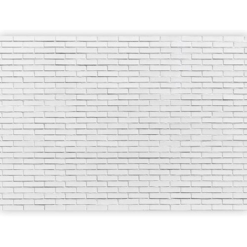  Foto tapeta - Snow Brick - Pattern Imitating a Brick Wall in White 350x256 Premium Slike
