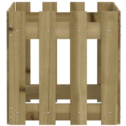  Vrtna sadilica s izgledom ograde 40x40x40 cm od borovine Slike