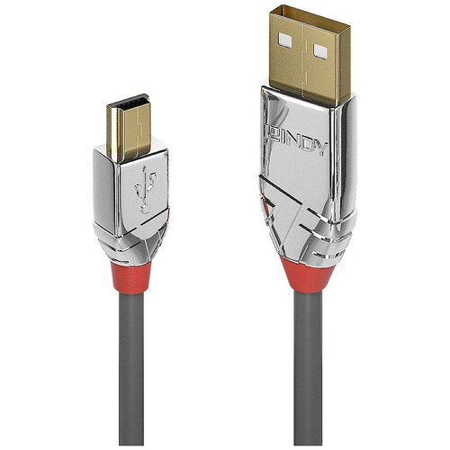 Lindy USB kabel USB 2.0 USB-A vtič\, USB-mini-B vtič 0.50 m siva 36630, (20417258) Cene