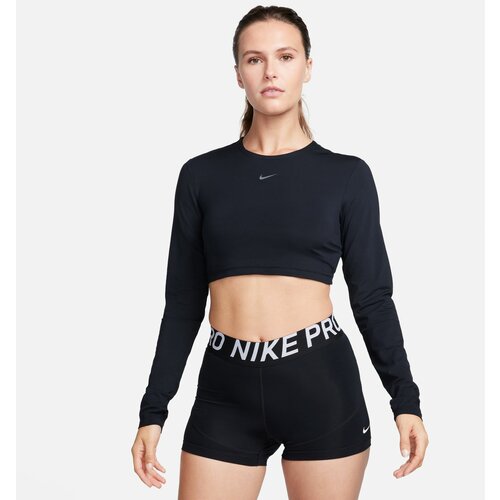 Nike w np df crop ls femme, ženska majica dug rukav za fitnes, crna FB5233 Slike