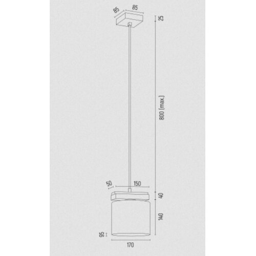  Argon 8276 - Luster na sajli CANOA 1xE27/15W/230V crna Slike