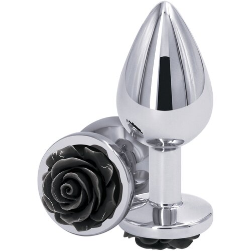 Ns Novelties rear assets rose buttplug medium black Cene