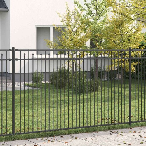  Spike Fence Črna 200 x 166 cm Pra&scaron;no lakirano jeklo, (5000157924) Cene