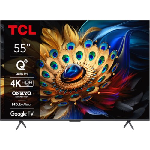 Tcl Smart TV 55C655, QLED, 55", 4K HDR PRO, Google TV, crni Cijene