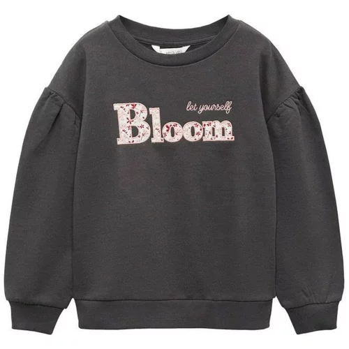 MANGO KIDS Majica 'Bloom' antracit / roza / temno rdeča / bela