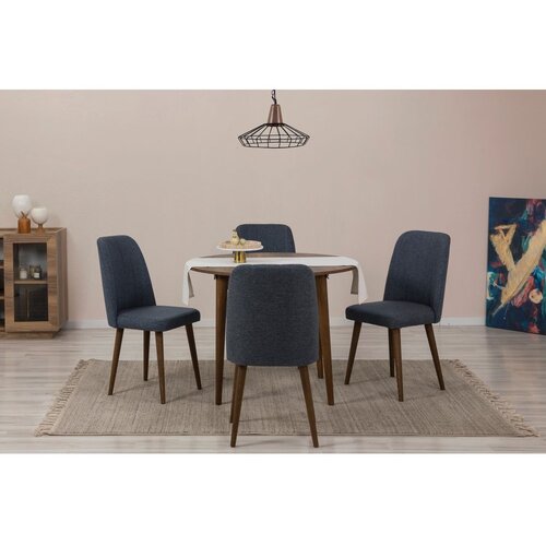Woody Fashion trpezarijski sto i stolice vina 1048 walnut navy blue Cene