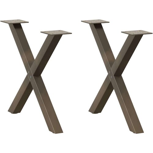  Noge kavne mize v obliki črke X 2 kosa 50x(42-43) cm jeklo, (21828639) Cene