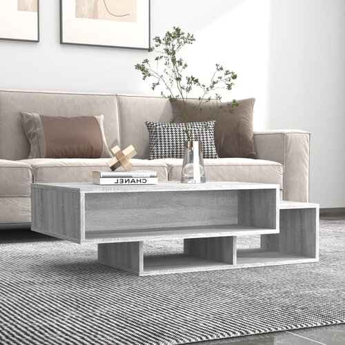 vidaXL Klubska mizica siva sonoma 105x55x32 cm konstruiran les Cene