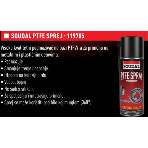 SOUDAL SPREJ PTFE 0.400 Slike