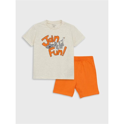 LC Waikiki Crew Neck Printed Baby Boy T-Shirts and Shorts 2-Set Slike
