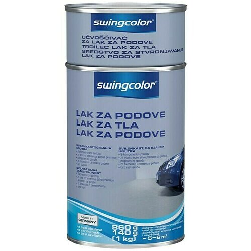 SWINGCOLOR Boja za pod i učvršćivač za pod (1 kg, Kameno siva, Svilenkasti sjaj) Cijene