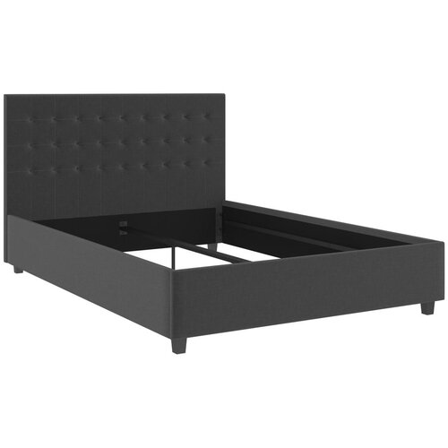 St&amp;oslash;raa Tamno sivi tapecirani bračni krevet 140x200 cm Emily &amp;ndash; Slike