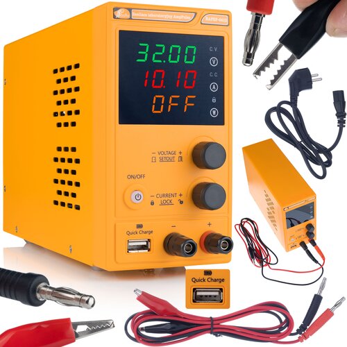 Rosfix AmpPulse RAPEP-6405 Laboratorijski Napajalnik &ndash; 64V 5A, Visoka Natančnost, USB QC | 150&times;80&times;230 mm, (21656554) Cene