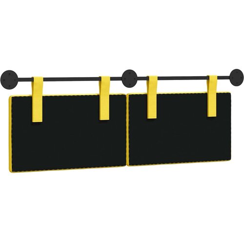  Viseće uzglavlje kreveta Kordura tekstil - Svjetložuta 120 cm bez LED Cene