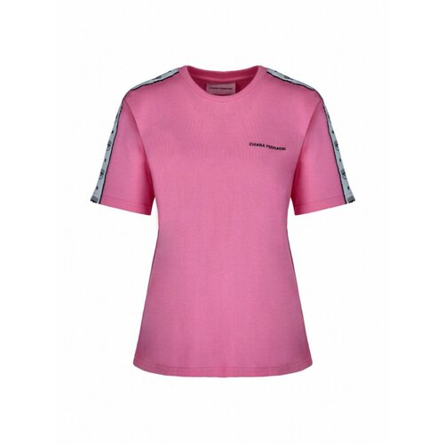 Chiara Ferragni pink majica sa prugastim logotipom 21PE-CFT124 PINK Slike