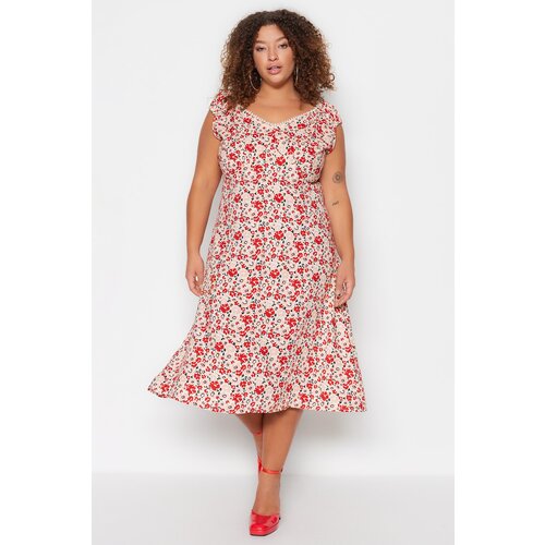 Trendyol Curve Plus Size Dress - Multi-color - A-line Slike